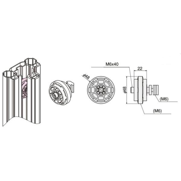 Female Sliding Aluminum Alloy Connector AL-66 Working With AL-BC / AL-C Aluminum Pipe
