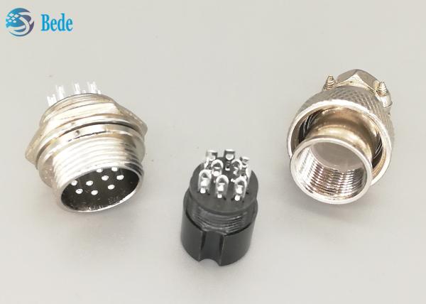 10 Pin Male / Female Gx16 Aviation Connector Set Zinc Alloy Material Welding