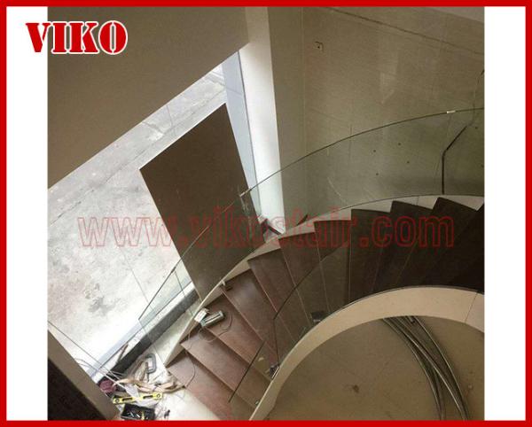 Curved Staircase Curved Spiral Glass Railing 12mm Thickness Tempered Glass Railing Australia Building Code Interior desi