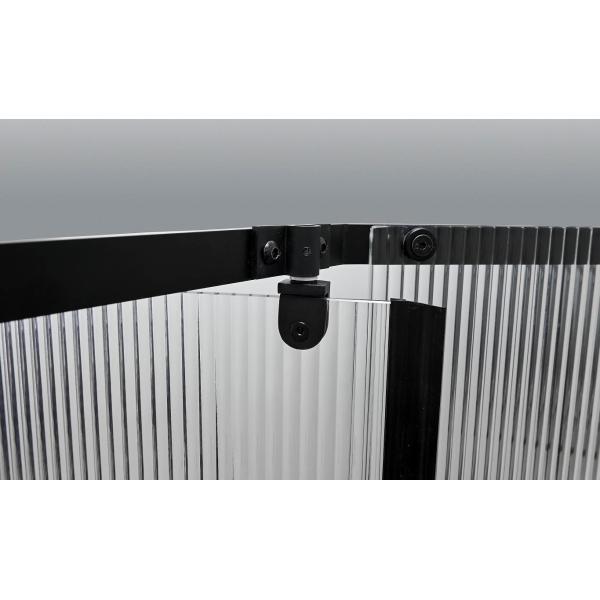 6mm Narrow Reeded Glass With Alum Frame For Modern And Stylish Bathroom