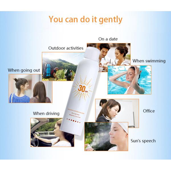 Moisturizing Natural Sunscreen Spray Spf30 Waterproof For Sweat Skin