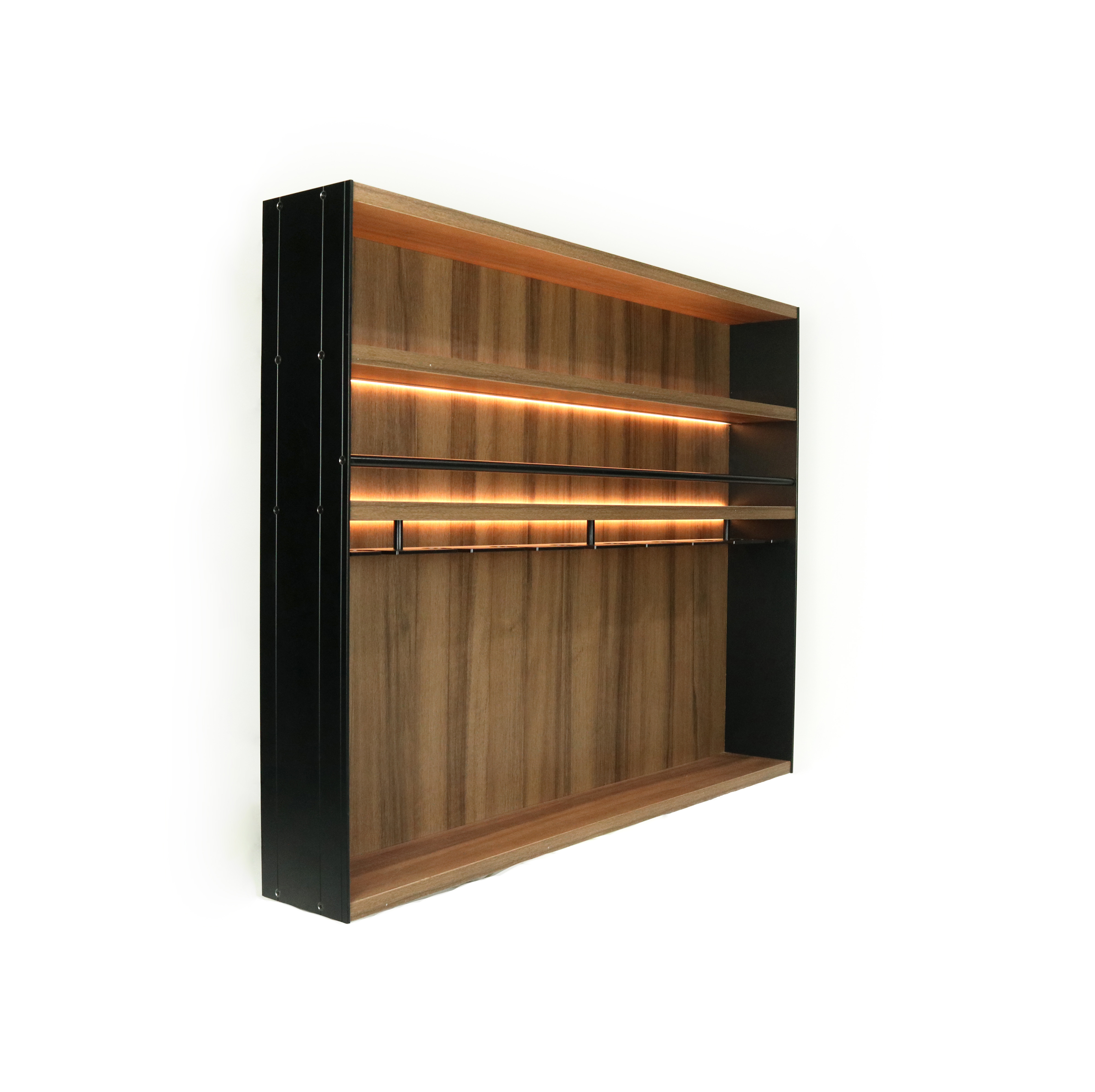 Modern LED Light Storage Rack for Home Household Organizer with Wine Shelf Kitchen Living Room Bar Available Factory Wholesale