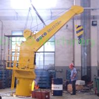 Suporte fixo 2.6M Jib Ship Deck Cranes do crescimento 4T