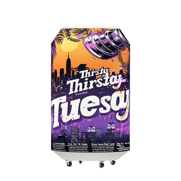 Full Color LED Can Display Panel Indoor LED Video Wall Screen 360° Cylindrical Advertising Solution