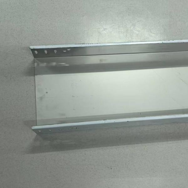 Silver Stainless Steel Cable Tray Industrial Wall Mounted Or Suspended 50mm-1000mm Height