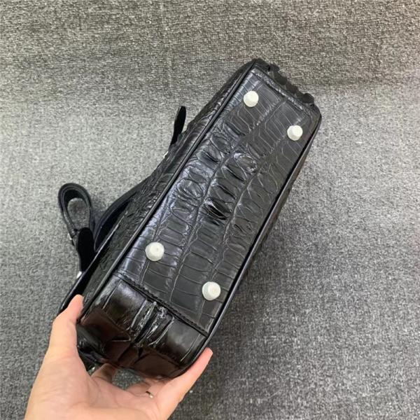 Authentic Crocodile Skin Men Satchels Purse Flap Bag Single Shoulder Bag Genuine Alligator Leather Male Messenger Bag