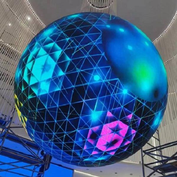Indoor 360° LED Spherical Display 1.86MM Pixel for Shopping Malls