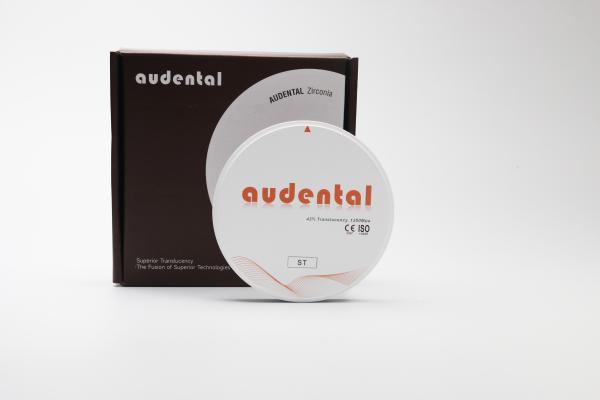 Audental ST/DST Blocs de zirconium pour les restaurations dentaires à pleine voûte Disque blanc vierge Fraisage du matériel de laboratoire CAD/CAM D forme 95 mm