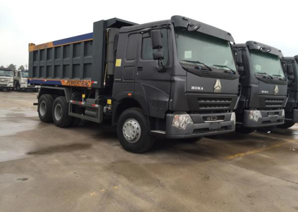 10 Wheels SINOTRUK Dump Truck LHD 371 HP 20CBM 30 - 40 Ton HYVA Hydraulic Cylinder
