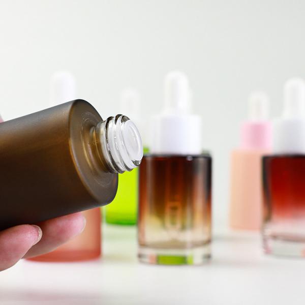 30ml Frosted Glass Serum Dropper Bottles Essential Oil Face Cream Packaging