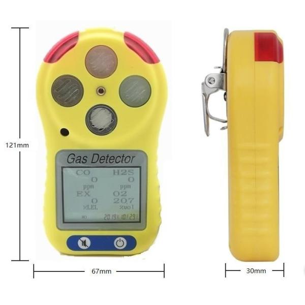 CH4 / CO / O2 / H2S Portable Gas Detector Diffusion Or Pump Sampling Method