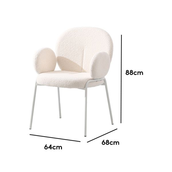 Leisure Fabric Upholstered Makeup Chair Bedroom Dressing Chair Backrests Accent Chair for Small Apartment Living Room Nail Art