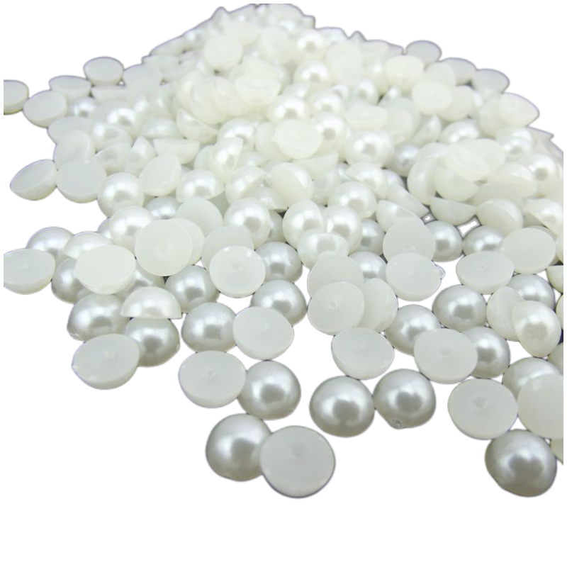 ABS Imitation Pearl Half Round Patch DIY Jewelry Accessories Wholesale