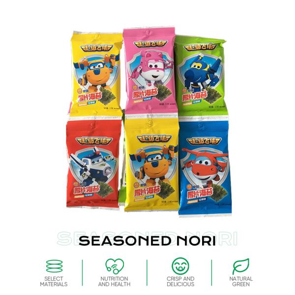 Hot Selling Seasoned Thoasted Seaweed Nori Wholesales Oem Manufacturing Seasoned Seaweed Nori Dried Seaweed Bulk