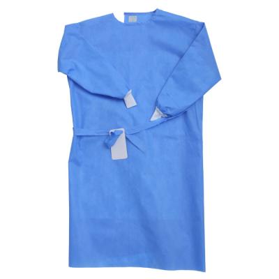 Knitted Cut Disposable Isolation Gown , Hospital SMS Isolation Gown With Ce Iso