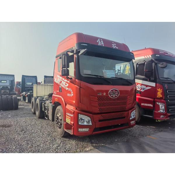FAW JH6 Used Tractor Head Truck 6x4 430 Hp Natural Gas