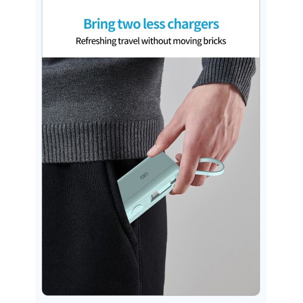 22.5W Output Quick Charger Power Bank Type C 3 In 1 5000 Mah Portable Charger