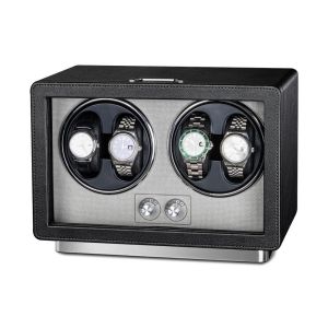 4 Slots Luxury Decorative Boxes Automatic Watch Box Motor Watch Cabinet Clock Storage Box