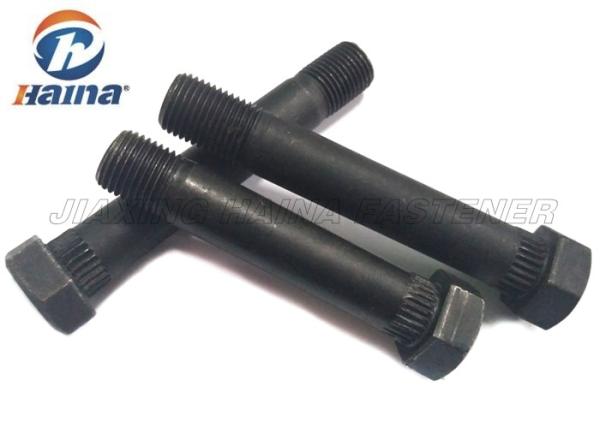 OEM ANSI / ASTM / ASME Gr5 Black Half Thread Hex Head Bolts Head Bolts with Knurls under Head for Motor