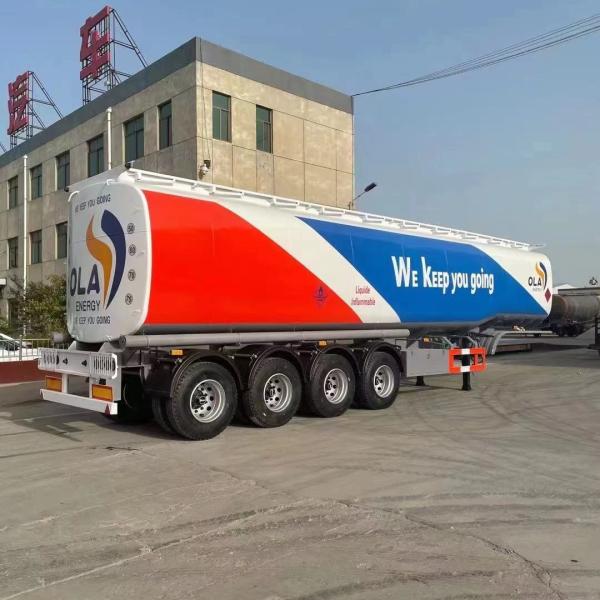 Large Oil Fuel Delivery Truck Tanker 4 Axis Semi Trailer