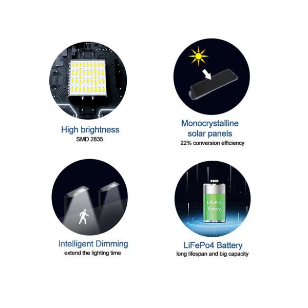 KCD Durable Body Outdoor Highway Pathway Waterproof IP65 400W 500W All In One Solar Street Lights Solar Induction