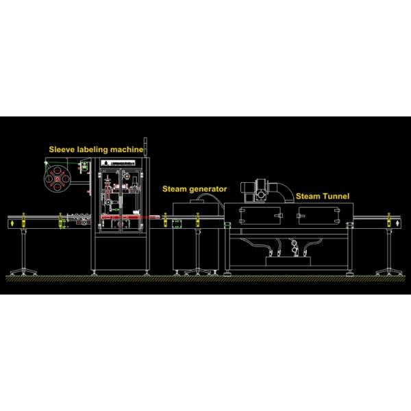 Thermal Shrinkage Bottle Label Applicator Machine Full Automatic 3730*1314*2050mm