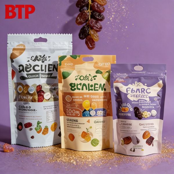 Custom Printed Stand up Disposable Food-Grade Candy Pouches (Doypack Bags) Resealable Moisture-Proof Fit Retail/Gifting