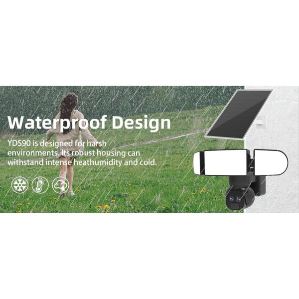 Dual Lens WiFi Solar Security Camera 12X