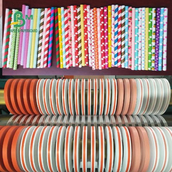13.5 mm 14 mm Width White Kraft Paper Making Straws FDA Approved