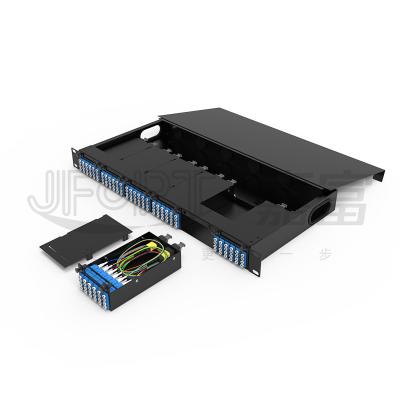 1U MPO-LC G657A1 144 Cores Density High Density Junction Box With LC Adapter Cold Rolled Steel Chassis