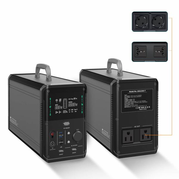 Lifepo4 Battery Portable Lithium Generator Ac Inverter CPAP Power Station 1500w