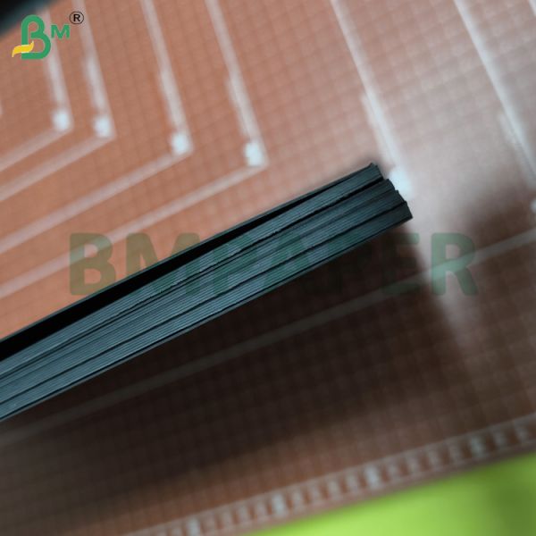 1.5mm Black Book Board For Book Binding Covers Full Black & Black Grey Back