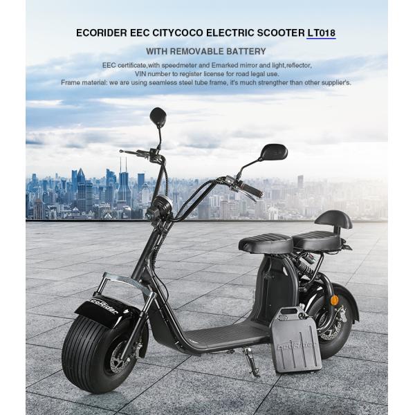 1500W 60V/20Ah 2 Wheel Electric Bike harely citycoco with removable Lithium Battery