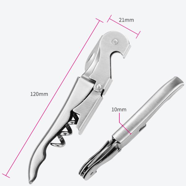 Stainless Steel Wine Opener with Multifunctional Seahorse Knife 12*2.2*1.1cm About 30g