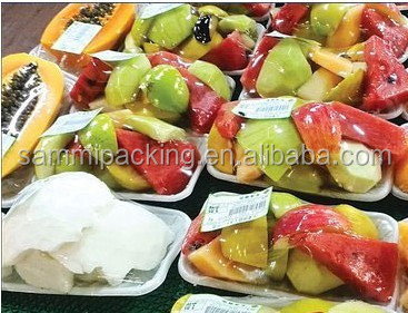 Máquina de sellado de bandejas HW-450/máquina de envoltura por estiramiento/máquina de envoltura de bandejas de alimentos