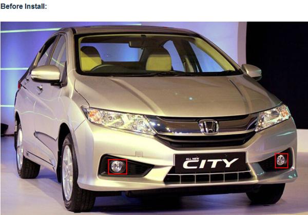 Honda City body parts car front fog led lights DRL daytime driving light