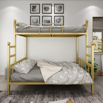 School Furniture Adult Full Size Metal Garden Bunk Bed for Space Saving in Queen Loft Bed
