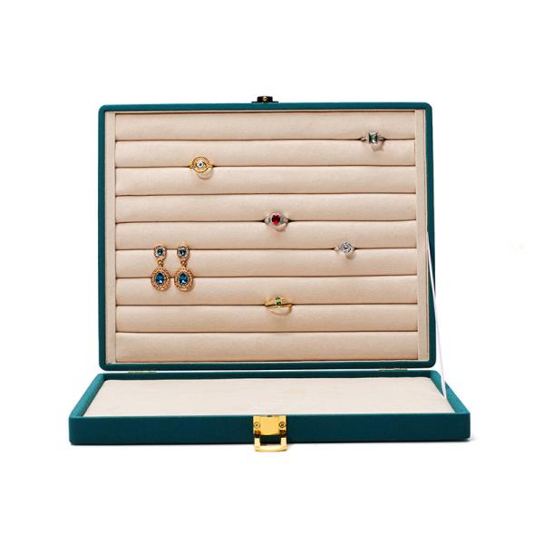 Portable Jewelry Storage Box Customized Green Earrings Stud Earring Box for Travel