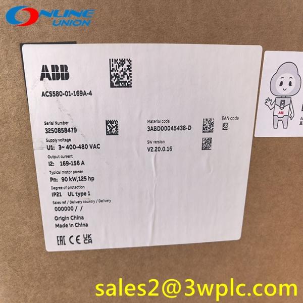 Variador de montaje en pared ABB ACS580-01-169A-4 LV AC de propósito general, protección IP21