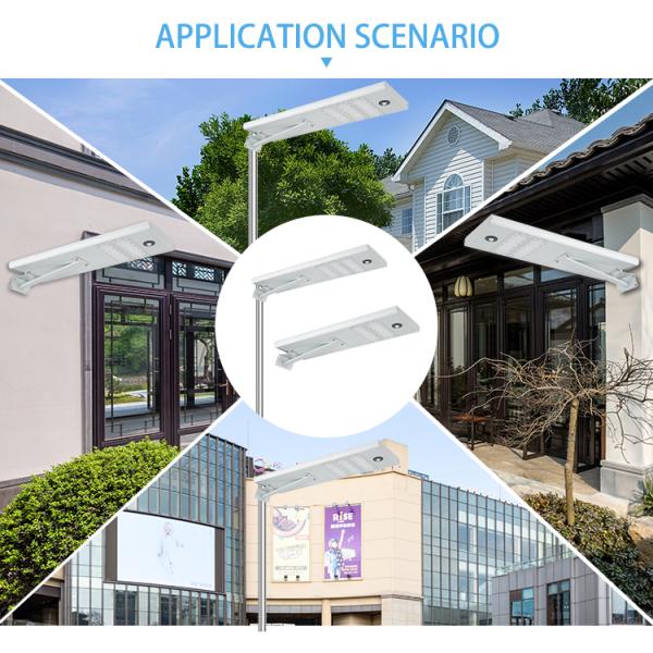 Polycrystalline 10V/40-60W Aluminum IP65 Integrated All In One Solar Street Light