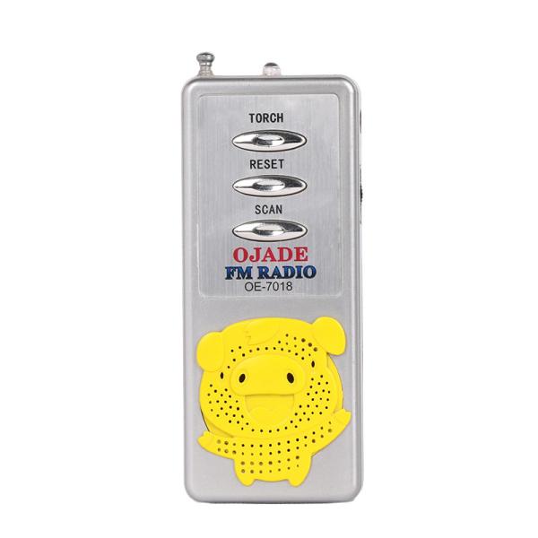 Do rádio Handheld de FM do porco dos desenhos animados OEM portátil LOGO Promotional de Mini Pocket