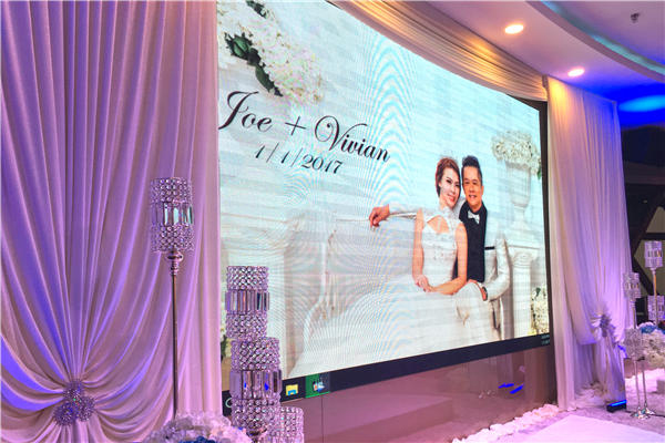 Шкаф экрана 500x1000mm СИД украшения P3.91 Hall свадьбы крытый алюминиевый