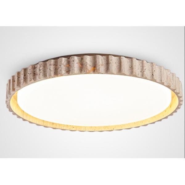 French round bedroom ceiling lamp yellow cave stone wabi-sabi style living room dining room lamp middle-aged designer study