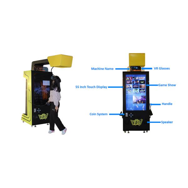 Self-Service Arcade 9D Virtual Reality Simulator VR Interactive Game Coin System With HTC Cosmos Glasses