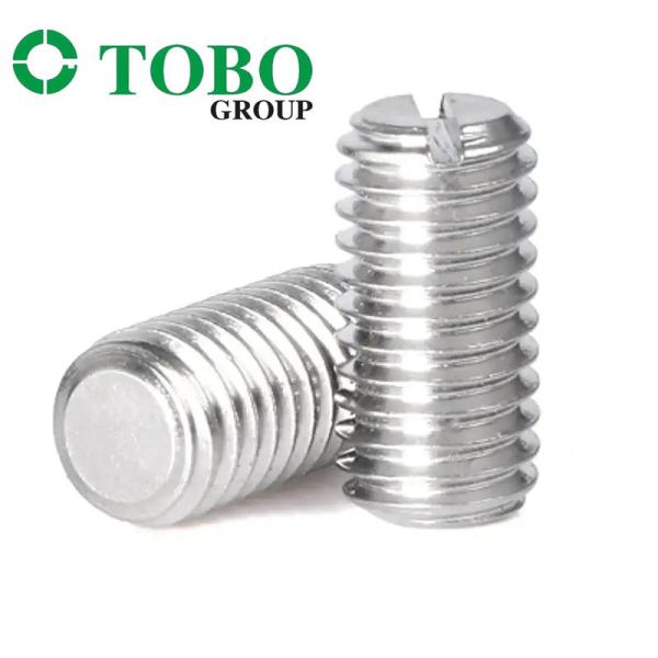 Stainless steel slotted set screw with slotted flat grub screw GB73 DIN551