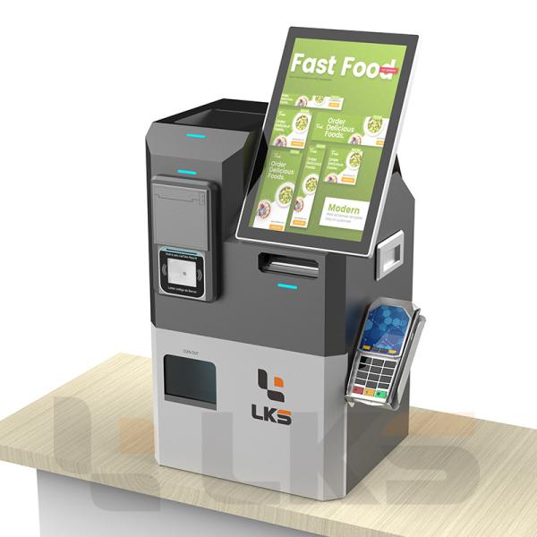Automatic Cash Coin Credit Card POS Terminal Payment Handling Self Check Out Machine
