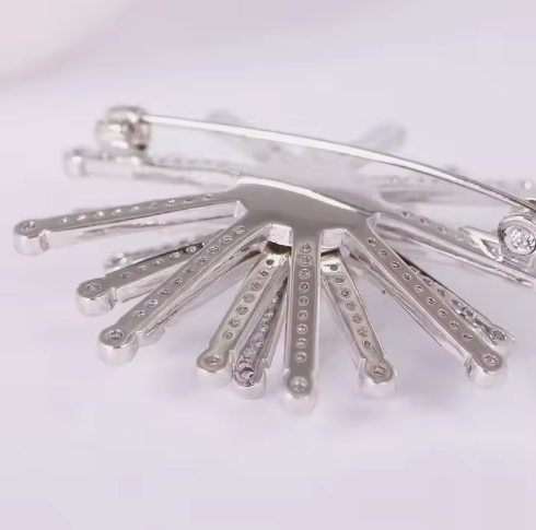 Снежный цветок Белая жемчужина и Белый CZ Ручной модные броши для женщин