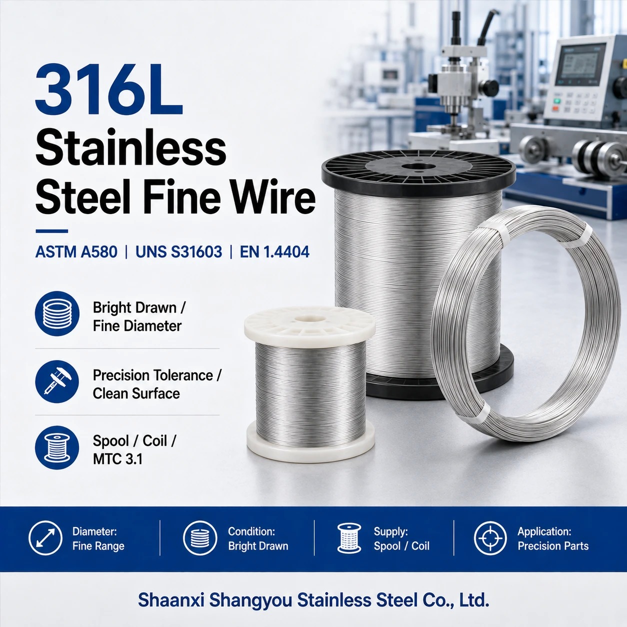 Bright Drawn 316L Stainless Steel Fine Wire in Spools and Coils
SEO TDK