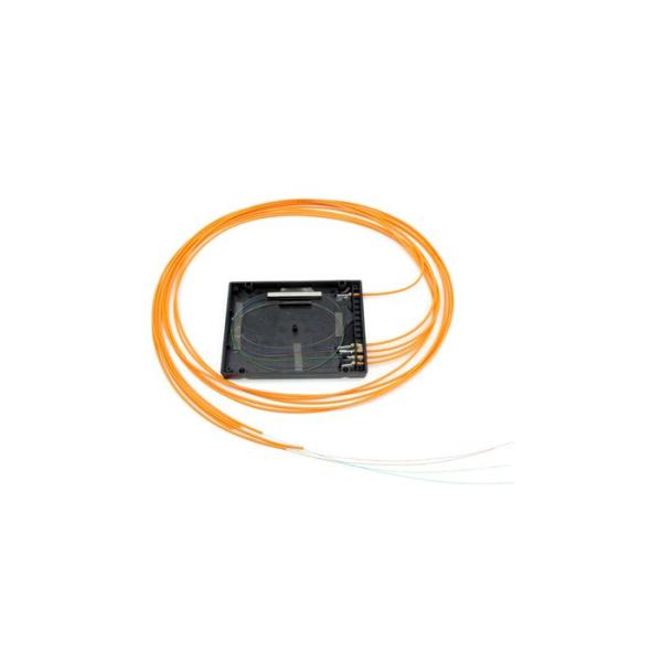 Optical PLC Splitter 50 / 125μm 1x4 Stable Low Polarization Dependent Loss Orange