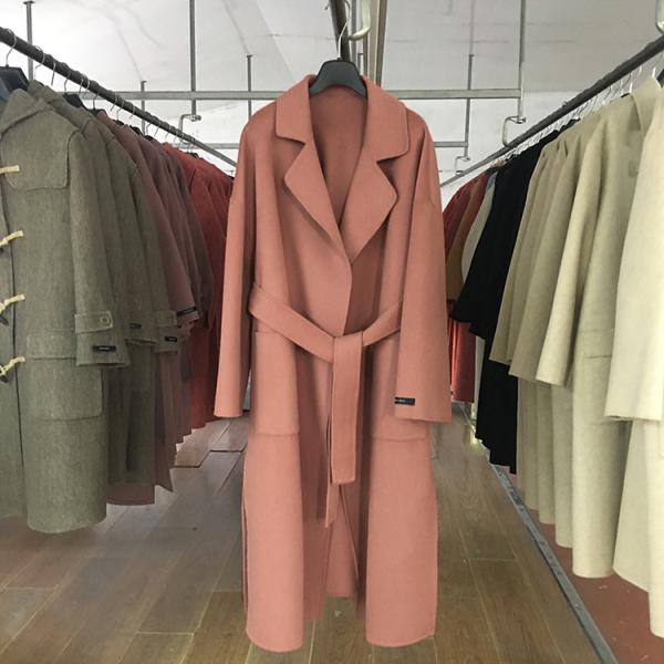 Средняя длина тонкое шерстяное пальто для женщин Конец кашемирного пальто Стандартная толщина поддержка